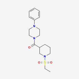 1-{[1-(ethylsulfonyl)-3-piperidinyl]carbonyl}-4-phenylpiperazine