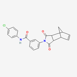 N-(4-chlorophenyl)-3-(1,3-dioxo-1,3,3a,4,7,7a-hexahydro-2H-4,7-methanoisoindol-2-yl)benzamide