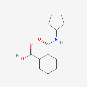 molecular formula C13H21NO3 B4037836 2-[(CYCLOPENTYLAMINO)CARBONYL]-1-CYCLOHEXANECARBOXYLIC ACID 