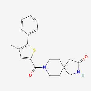 molecular formula C20H22N2O2S B4037848 8-[(4-methyl-5-phenyl-2-thienyl)carbonyl]-2,8-diazaspiro[4.5]decan-3-one 