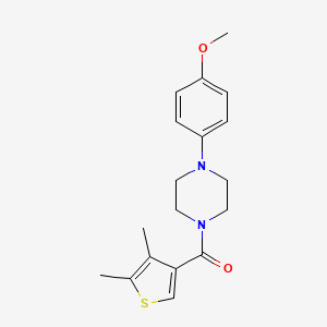 molecular formula C18H22N2O2S B4037857 (4,5-DIMETHYL-3-THIENYL)[4-(4-METHOXYPHENYL)PIPERAZINO]METHANONE 