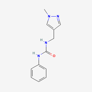 molecular formula C12H14N4O B4037868 N-[(1-甲基-1H-吡唑-4-基)甲基]-N'-苯基脲 