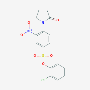 2-Chlorophenyl 3-nitro-4-(2-oxo-1-pyrrolidinyl)benzenesulfonate