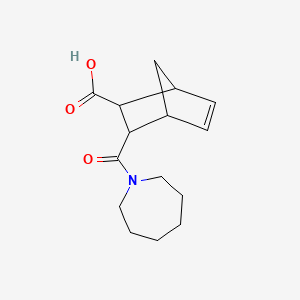 molecular formula C15H21NO3 B4037892 3-(Azepan-1-ylcarbonyl)bicyclo[2.2.1]hept-5-ene-2-carboxylic acid 