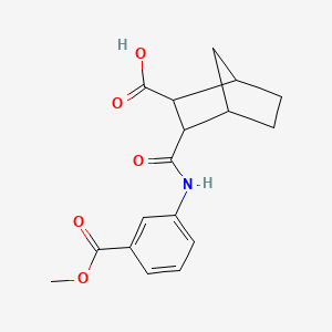 molecular formula C17H19NO5 B4037904 3-{[3-(Methoxycarbonyl)phenyl]carbamoyl}bicyclo[2.2.1]heptane-2-carboxylic acid 