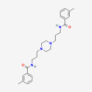 3-METHYL-N-[3-(4-{3-[(3-METHYLPHENYL)FORMAMIDO]PROPYL}PIPERAZIN-1-YL)PROPYL]BENZAMIDE