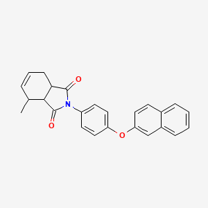 molecular formula C25H21NO3 B4037930 4-methyl-2-[4-(naphthalen-2-yloxy)phenyl]-3a,4,7,7a-tetrahydro-1H-isoindole-1,3(2H)-dione 