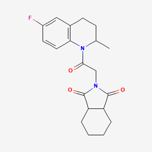 2-{2-[6-fluoro-2-methyl-3,4-dihydro-1(2H)-quinolinyl]-2-oxoethyl}hexahydro-1H-isoindole-1,3(2H)-dione