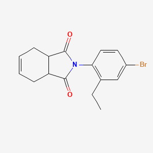 molecular formula C16H16BrNO2 B4037940 2-(4-bromo-2-ethylphenyl)-3a,4,7,7a-tetrahydro-1H-isoindole-1,3(2H)-dione 