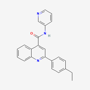 molecular formula C23H19N3O B4037942 2-(4-ethylphenyl)-N-(pyridin-3-yl)quinoline-4-carboxamide 