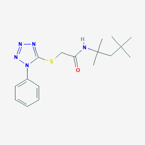 2-[(1-phenyl-1H-tetraazol-5-yl)sulfanyl]-N-(1,1,3,3-tetramethylbutyl)acetamide