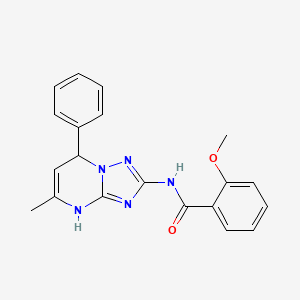 molecular formula C20H19N5O2 B4037967 2-methoxy-N-(5-methyl-7-phenyl-4,7-dihydro[1,2,4]triazolo[1,5-a]pyrimidin-2-yl)benzamide 