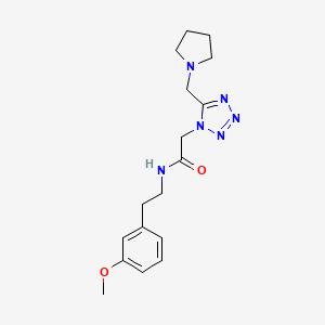 molecular formula C17H24N6O2 B4037968 N-[2-(3-甲氧基苯基)乙基]-2-[5-(1-吡咯烷基甲基)-1H-四唑-1-基]乙酰胺 