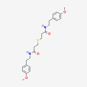 molecular formula C24H32N2O4S B4037993 3,3'-硫双{N-[2-(4-甲氧基苯基)乙基]丙酰胺} 