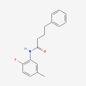 molecular formula C17H18FNO B4037996 N-(2-fluoro-5-methylphenyl)-4-phenylbutanamide 