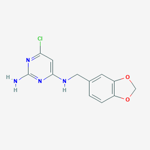 B040380 n4-Benzo[1,3]dioxol-5-ylmethyl-6-chloro-pyrimidine-2,4-diamine CAS No. 122862-27-5