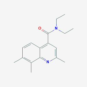 molecular formula C17H22N2O B4038001 N,N-二乙基-2,7,8-三甲基-4-喹啉甲酰胺 