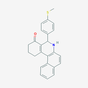 molecular formula C24H21NOS B4038024 5-[4-(甲硫基)苯基]-2,3,5,6-四氢苯并[a]菲喃啶-4(1H)-酮 