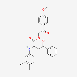 2-(4-methoxyphenyl)-2-oxoethyl 2-[(3,4-dimethylphenyl)amino]-4-oxo-4-phenylbutanoate