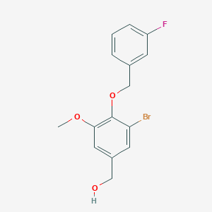 {3-bromo-4-[(3-fluorobenzyl)oxy]-5-methoxyphenyl}methanol