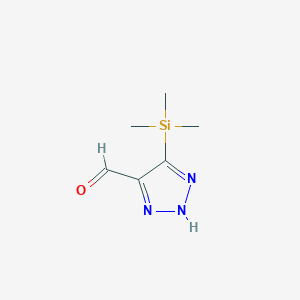 molecular formula C6H11N3OSi B403804 4-(Trimethylsilyl)-1H-1,2,3-triazole-5-carbaldehyde 