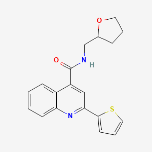 molecular formula C19H18N2O2S B4038044 N-(tetrahydro-2-furanylmethyl)-2-(2-thienyl)-4-quinolinecarboxamide 