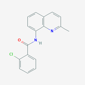 molecular formula C17H13ClN2O B4038060 2-chloro-N-(2-methylquinolin-8-yl)benzamide 