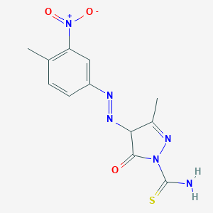 4-({3-nitro-4-methylphenyl}diazenyl)-3-methyl-5-oxo-4,5-dihydro-1H-pyrazole-1-carbothioamide