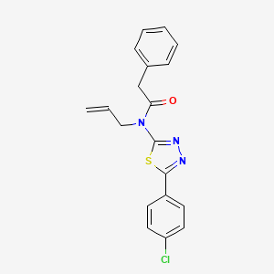 molecular formula C19H16ClN3OS B4038109 N-[5-(4-chlorophenyl)-1,3,4-thiadiazol-2-yl]-2-phenyl-N-(prop-2-en-1-yl)acetamide 