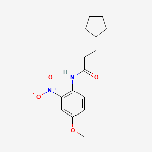 3-cyclopentyl-N-(4-methoxy-2-nitrophenyl)propanamide