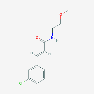 molecular formula C12H14ClNO2 B4038134 3-(3-氯苯基)-N-(2-甲氧基乙基)丙烯酰胺 