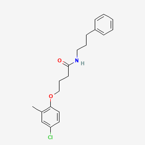 4-(4-chloro-2-methylphenoxy)-N-(3-phenylpropyl)butanamide