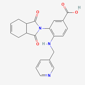 3-(1,3-Dioxo-3a,4,7,7a-tetrahydroisoindol-2-yl)-4-(pyridin-3-ylmethylamino)benzoic acid