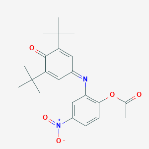 2-[(3,5-Ditert-butyl-4-oxo-2,5-cyclohexadien-1-ylidene)amino]-4-nitrophenyl acetate