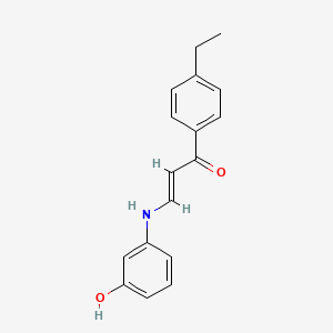 1-(4-ethylphenyl)-3-[(3-hydroxyphenyl)amino]-2-propen-1-one