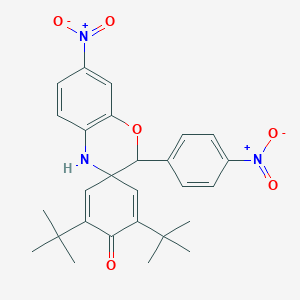2',6'-ditert-butyl-7-nitro-2-(4-nitrophenyl)-3,4-dihydrospiro(2H-[1,4]benzoxazine-3,4'-[2,5]cyclohexadiene)-1'-one