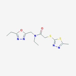 N-ethyl-N-[(5-ethyl-1,3,4-oxadiazol-2-yl)methyl]-2-[(5-methyl-1,3,4-thiadiazol-2-yl)thio]acetamide