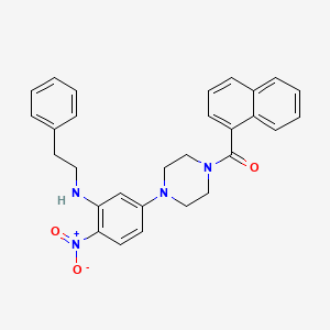 5-[4-(1-naphthoyl)-1-piperazinyl]-2-nitro-N-(2-phenylethyl)aniline