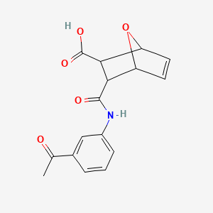 3-{[(3-acetylphenyl)amino]carbonyl}-7-oxabicyclo[2.2.1]hept-5-ene-2-carboxylic acid