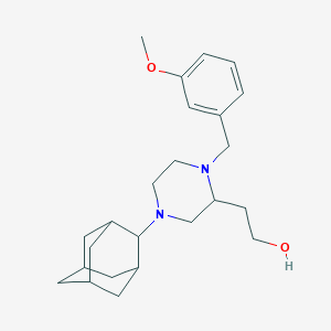 molecular formula C24H36N2O2 B4038230 2-[4-(2-adamantyl)-1-(3-methoxybenzyl)-2-piperazinyl]ethanol 