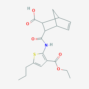 3-{[3-(Ethoxycarbonyl)-5-propylthiophen-2-yl]carbamoyl}bicyclo[2.2.1]hept-5-ene-2-carboxylic acid