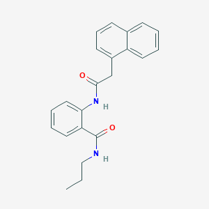 molecular formula C22H22N2O2 B4038255 2-[(2-naphthalen-1-ylacetyl)amino]-N-propylbenzamide 