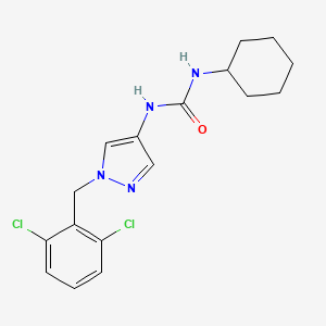 molecular formula C17H20Cl2N4O B4038257 N-cyclohexyl-N'-[1-(2,6-dichlorobenzyl)-1H-pyrazol-4-yl]urea 