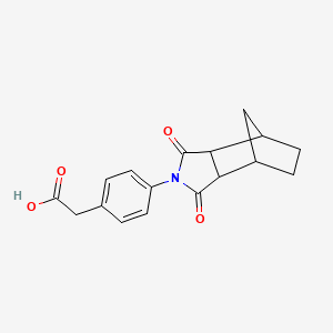 molecular formula C17H17NO4 B4038264 [4-(3,5-二氧代-4-氮杂三环[5.2.1.0~2,6~]癸-4-基)苯基]乙酸 