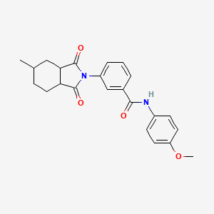 N-(4-methoxyphenyl)-3-(5-methyl-1,3-dioxooctahydro-2H-isoindol-2-yl)benzamide