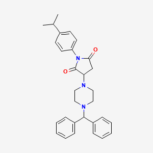 3-[4-(Diphenylmethyl)piperazin-1-yl]-1-[4-(propan-2-yl)phenyl]pyrrolidine-2,5-dione