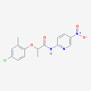 molecular formula C15H14ClN3O4 B4038289 2-(4-chloro-2-methylphenoxy)-N-(5-nitropyridin-2-yl)propanamide 