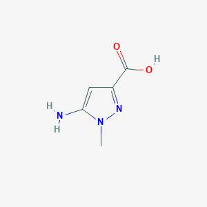 molecular formula C5H7N3O2 B040383 5-氨基-1-甲基-1H-吡唑-3-羧酸 CAS No. 117860-53-4