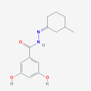 3,5-dihydroxy-N'-(3-methylcyclohexylidene)benzohydrazide