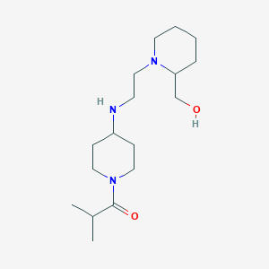 molecular formula C17H33N3O2 B4038302 (1-{2-[(1-异丁酰哌啶-4-基)氨基]乙基}哌啶-2-基)甲醇 